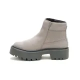 Botas Caterpillar Colorado Max Chelsea de cuero color gris, con cierre de cremallera lateral y suela de plataforma con dibujo dentado.