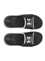 Sandalia Under Armour Ignite Select para hombre, color negro con logo blanco.