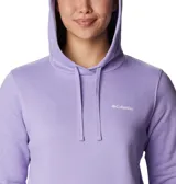 Buzo negro con capucha y bolsillo tipo canguro. Logotipo de Columbia estampado en blanco en el pecho.
