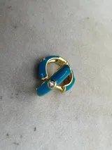 Aros trepadores de plata con cinco circonitas engarzadas.