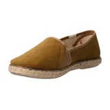 Alpargatas color ocre con suela de yute y goma.