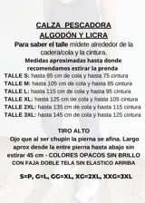 Calza pescadora gris oscuro de algodón y lycra opaca.