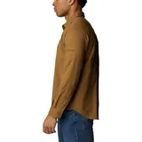Camisa de hombre Columbia Silver Ridge, color beige, de manga larga con botones para enrollar, dos bolsillos frontales con botón, ventilación en la espalda y protección solar UPF 50.
