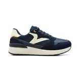 Championes casuales American Sport Sodrine, color marrón con detalles en azul, blanco y naranja.