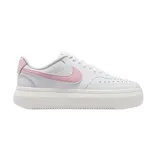 Championes Nike Court Vision Alta de mujer, color blanco con detalles en rosa.