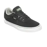Championes de skate Etnies Joslin Vulc, color negro con detalles en blanco y suela de goma color caramelo.