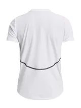 Remera deportiva Under Armour negra de corte clásico con logo estampado en el pecho.