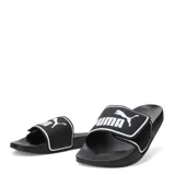 Sandalias Puma Leadcat 2.0 V para hombre, color negro con logo de la marca en blanco.
