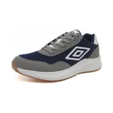 Championes urbanos Umbro Volkan, color azul marino con detalles en gris y blanco.