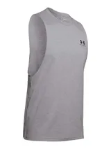 Musculosa blanca de algodón con logo Under Armour estampado en el pecho.