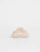 Broche para el pelo en forma de nube, color rosa claro con efecto marmolado.