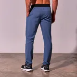 Pantalón largo de jogging para hombre, color azul con cintura elástica negra.