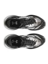 Zapatillas unisex Under Armour modelo UA Echo, color gris con detalles en negro y blanco.