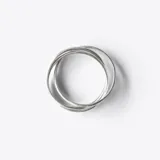 Anillo triple alianza en plata 925, compuesto por tres aros entrelazados.