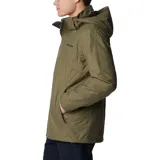 Campera Columbia 3 en 1 color marrón, con capa exterior impermeable y transpirable, y forro polar térmico reflectante.