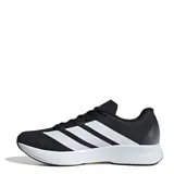 Championes deportivos Adidas Duramo RC2, color negro con tres franjas blancas en el lateral. Presentan una suela gruesa blanca con tecnología Lightmotion visible en el lateral.