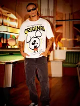 Remera blanca de algodón con estampado de Mickey Mouse y texto "All Time Classic Original".
