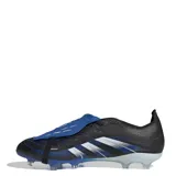 Championes de fútbol Adidas Predator League FT, color negro con detalles en azul y plateado.