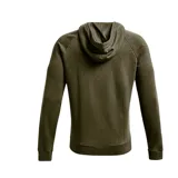 Canguro Under Armour de hombre, color azul marino, de corte suelto, con capucha ajustable, bolsillo tipo canguro, puños y dobladillo acanalados, mangas raglán y logo tejido en el pecho.