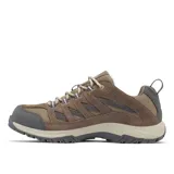 Championes de trekking Columbia Crestwood Waterproof, color marrón con detalles en gris y negro. Capellada de cuero, malla y cintas. Tecnología Omni-Tech impermeable y transpirable. Entresuela TechLite para amortiguación y absorción de impactos. Suela Omni-Grip para tracción en todo tipo de terrenos.