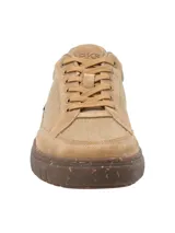 Zapatillas acordonadas color tostado, con capellada de cuero y canvas, plantilla de cuero y suela de goma con tecnología Natural Flex.