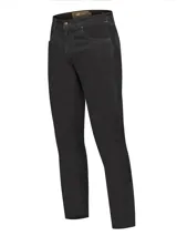Pantalón de cotelé color beige, de corte recto, con bolsillos laterales y traseros.