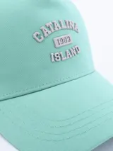 Gorra de béisbol color verde claro con bordado frontal de "Catalina Island 1903".