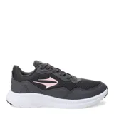 Championes deportivos en color gris con detalles en rosa, diseñados para ofrecer comodidad y soporte durante el entrenamiento y uso diario.