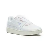 Championes Fila Acd Classic de mujer, color blanco con detalles en rosa.