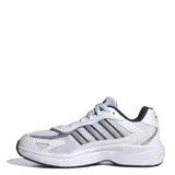 Championes Adidas Eclyptix 2000 blancos con detalles en gris y azul, con las tres tiras características de la marca en los laterales.
