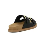 Sandalias Ramarim color marrón con dos tiras anchas ajustables con hebillas doradas.
