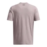 Remera Under Armour color lila con logo vintage estampado en el frente en color azul.