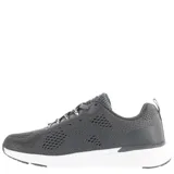 Championes grises con cordones y suela blanca.