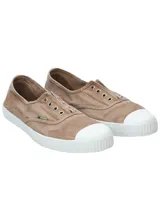 Zapatillas Natural World modelo Greece, color verde agua, sin cordones, fabricadas en España con algodón orgánico y suela de goma.