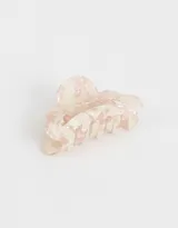 Broche para el pelo en forma de nube, color rosa claro con efecto marmolado.
