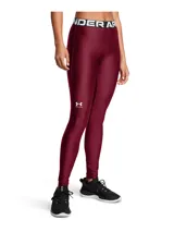 Calza deportiva Under Armour HeatGear color azul brillante, con cintura alta elástica con logo de la marca.