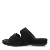 Sandalia de mujer Lady Confort Bertrand color beige claro, con tiras y hebilla dorada.