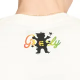 Remera blanca de manga corta con el logo de Etnies estampado en el pecho con diseño de cuadros en colores rojo, amarillo y verde.