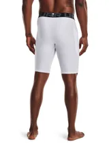 Calza corta de compresión Under Armour HeatGear color gris con cintura elástica con logo.