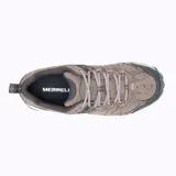 Championes de trekking Merrell Accentor 3, color marrón y gris, con capellada de gamuza y malla transpirable, cordones y correas reciclados, puntera de goma protectora, entresuela de espuma EVA y suela de goma con tracción duradera.