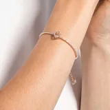 Brazalete Swarovski Sparkling Dance Trébol, rosa, baño tono oro rosa