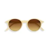 Lentes de sol Izipizi modelo D SUN, con montura redonda color beige y lentes marrones con filtro UV categoría 3.