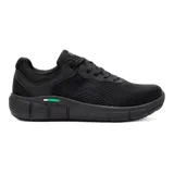 Championes deportivos Joma Atenea Men 2501, color negro. Capellada de piel sintética con perforaciones VTS para ventilación. Plantilla Memory Foam con base de EVA termoconformada y perforaciones VTS. Mediasuela con tecnología Reactive Ball y placa Reactive Step. Suela de caucho Durability antideslizante con tecnología Slip Resistant.