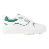 Championes Hi-Tec Luke blancos con detalles en verde y gris.