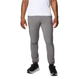 Pantalón de senderismo gris con corte ajustado, bolsillos con cierre y puños ajustables. Fabricado con tejido Omni-Shield™ que repele la humedad y Omni-Shade™ Broad Spectrum UPF 50 que protege del sol.