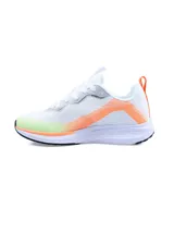 Championes de running Umbro Primus para mujer, color negro con detalles en blanco y suela blanca con detalles en rosa.