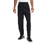 Pantalón deportivo negro Nike Form Dri-FIT Tapered para hombre, con cintura elástica y logo blanco en el muslo izquierdo.