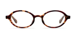 Lentes Blue Light con montura redonda de carey, fabricada en material bio-based G850. Cuentan con protección UV400 y lentes CR39 transparentes. Diseñados para proteger la visión de la luz azul emitida por pantallas de dispositivos digitales.