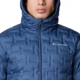 Campera de plumas Columbia Delta Ridge II Down, color negro, con capucha y forro termorreflectante Omni-Heat. Resistente al agua y con tecnología Heat Seal para mantener el calor.