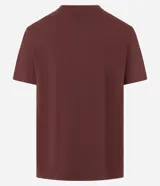 Remera marrón con estampa de una guitarra y la inscripción "Rockabilly 50's".